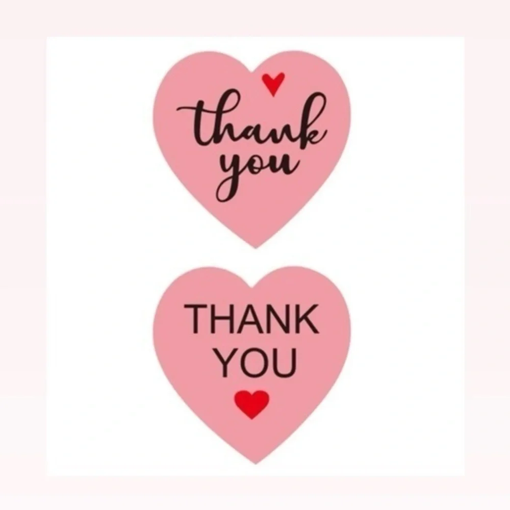 40 Small Thank You Stickers! (Quarter Size)